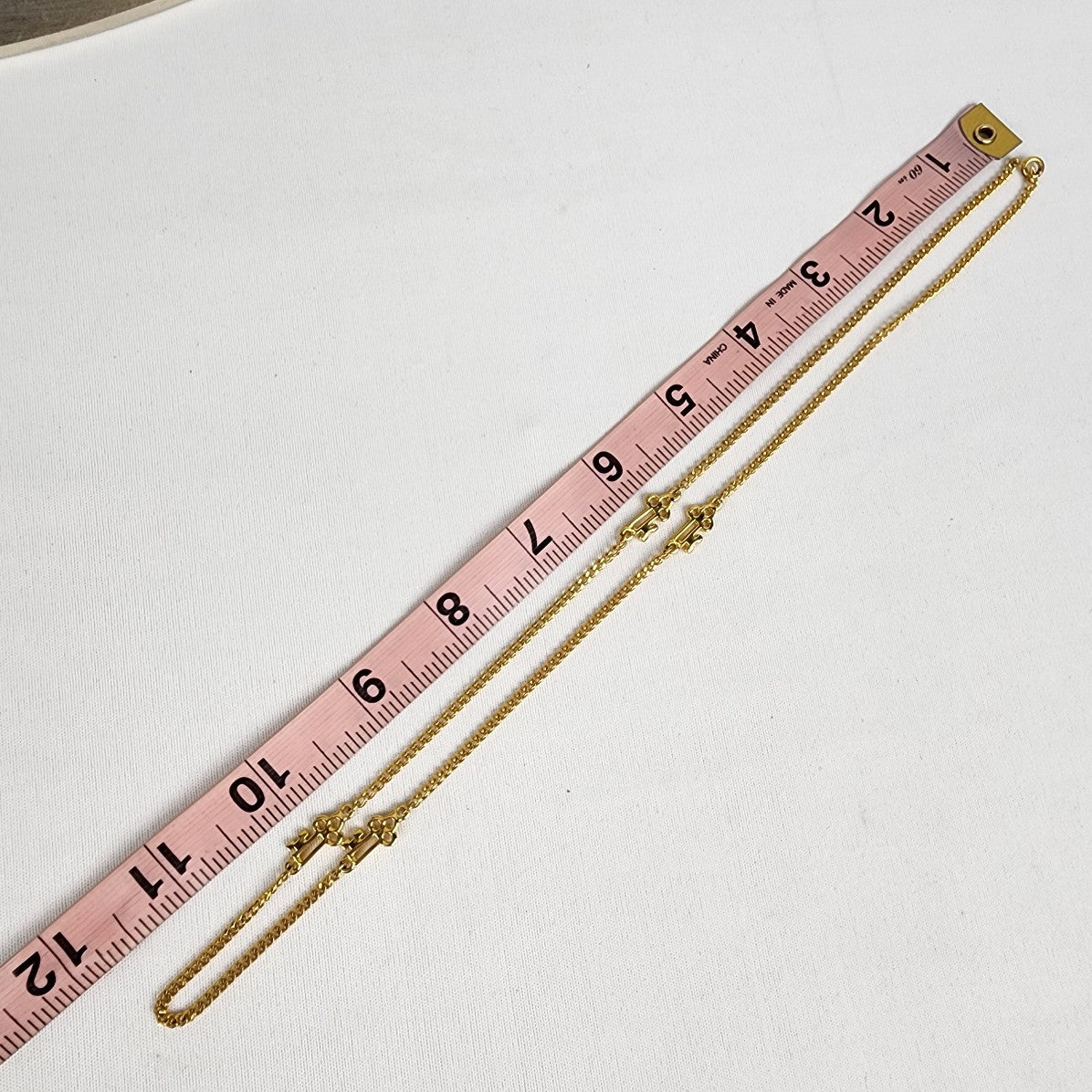 Vintage Gold Tone Chain Key Necklace
