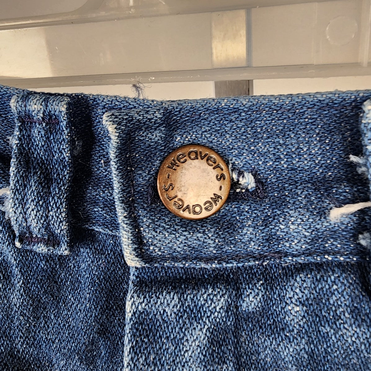 Vintage Weavers Blue Denim Midi Skirt Size XS
