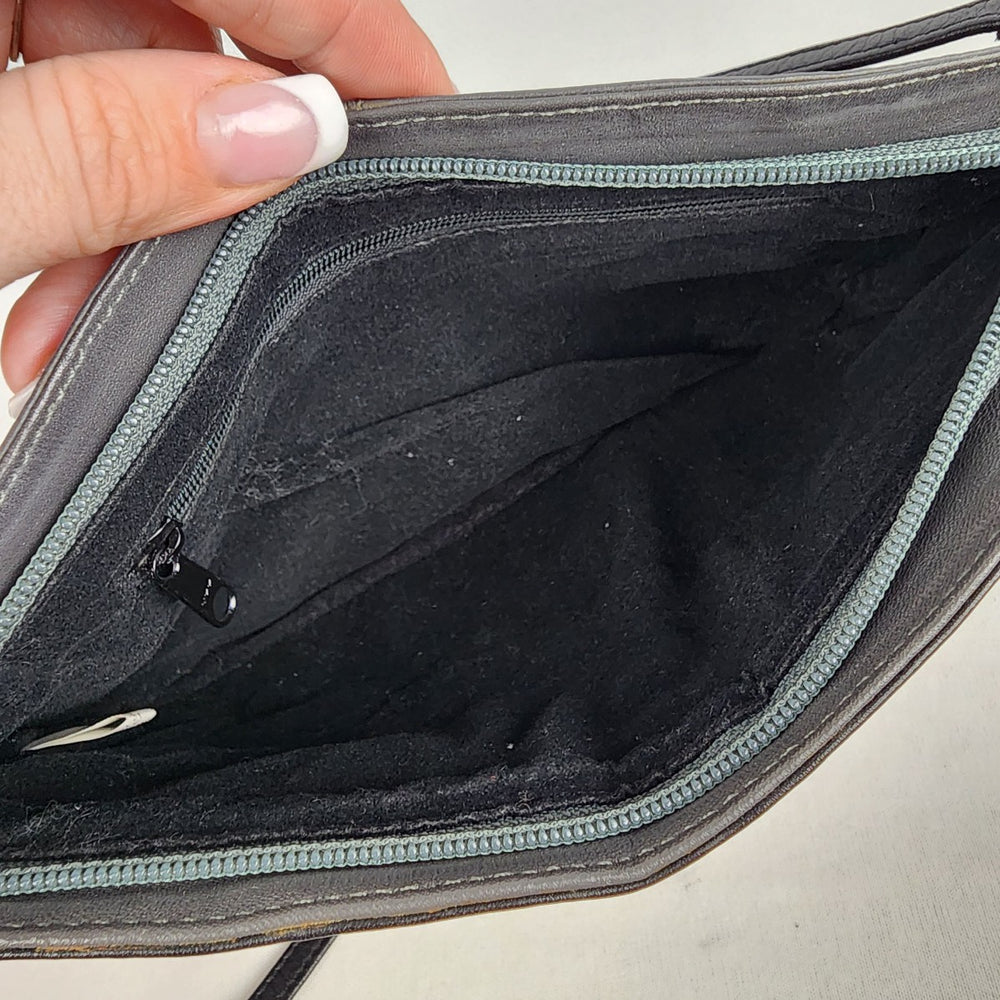 Calrelli Black & Grey Shoulder Purse