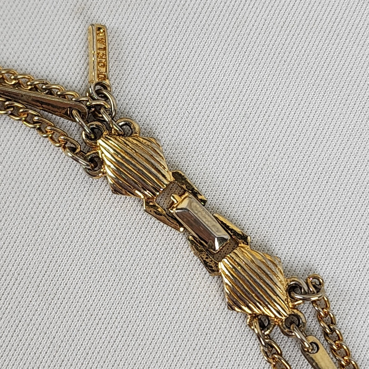 Vintage D'Orlan Gold Tone Layered Long Chain Necklace