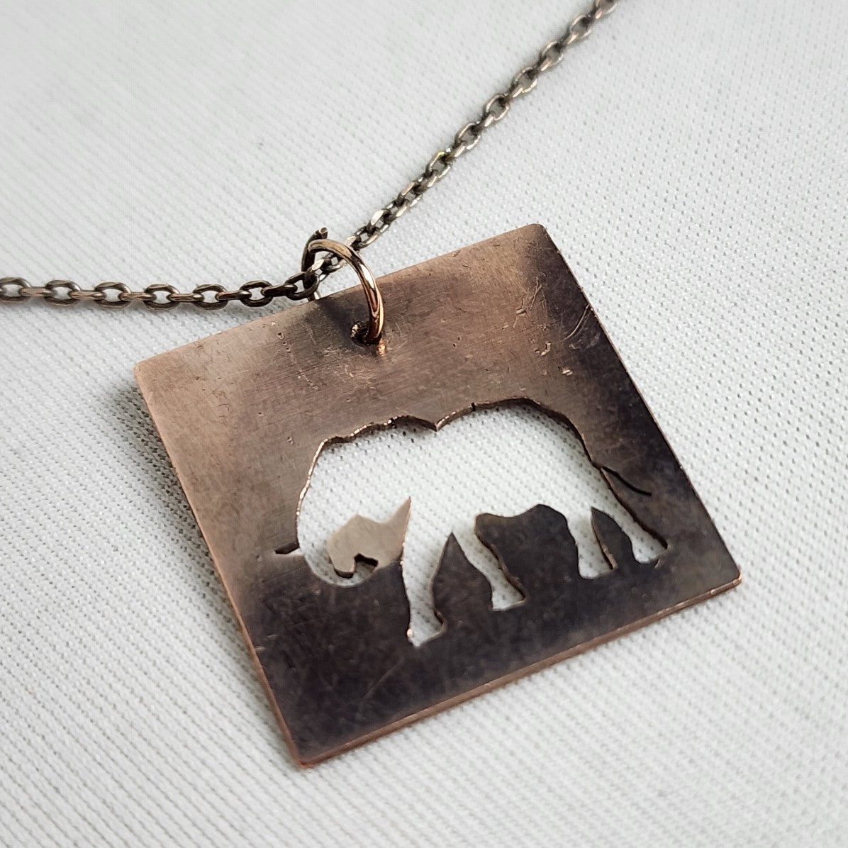 925 Sterling Silver Elephant Pendant Chain Necklace