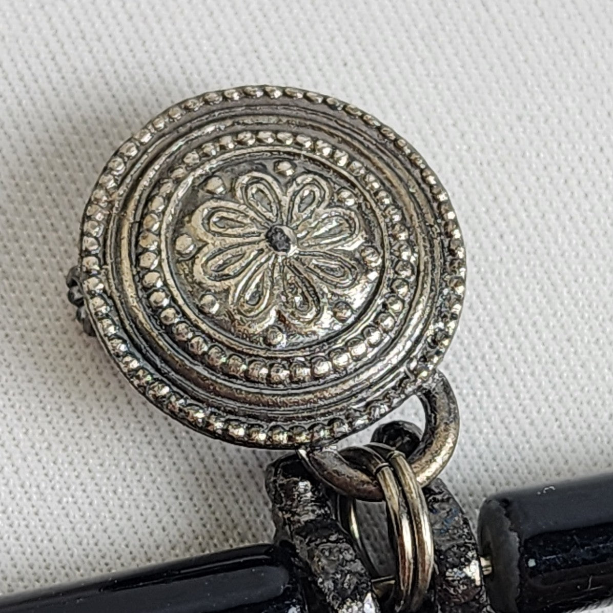 Vintage Silver & Gold Beaded Brooch