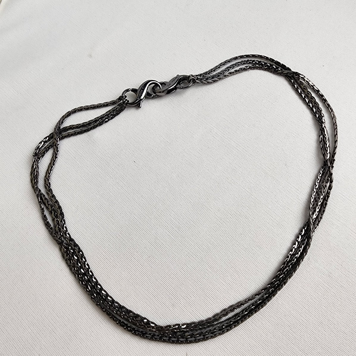 Lia Sophia Black Three Strand Necklace