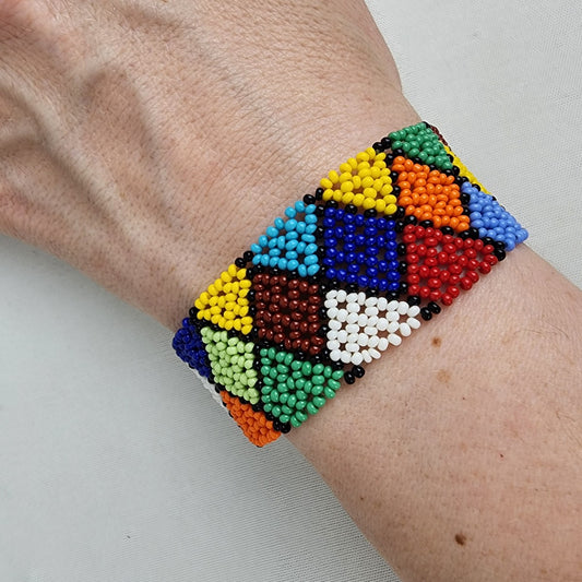 Colorful Triangle Beaded Bracelet