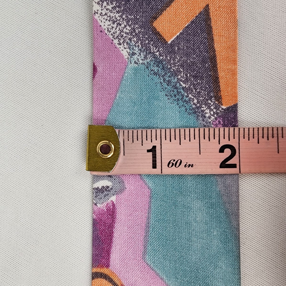 Retro Blue & Pink Fabric Belt Size S