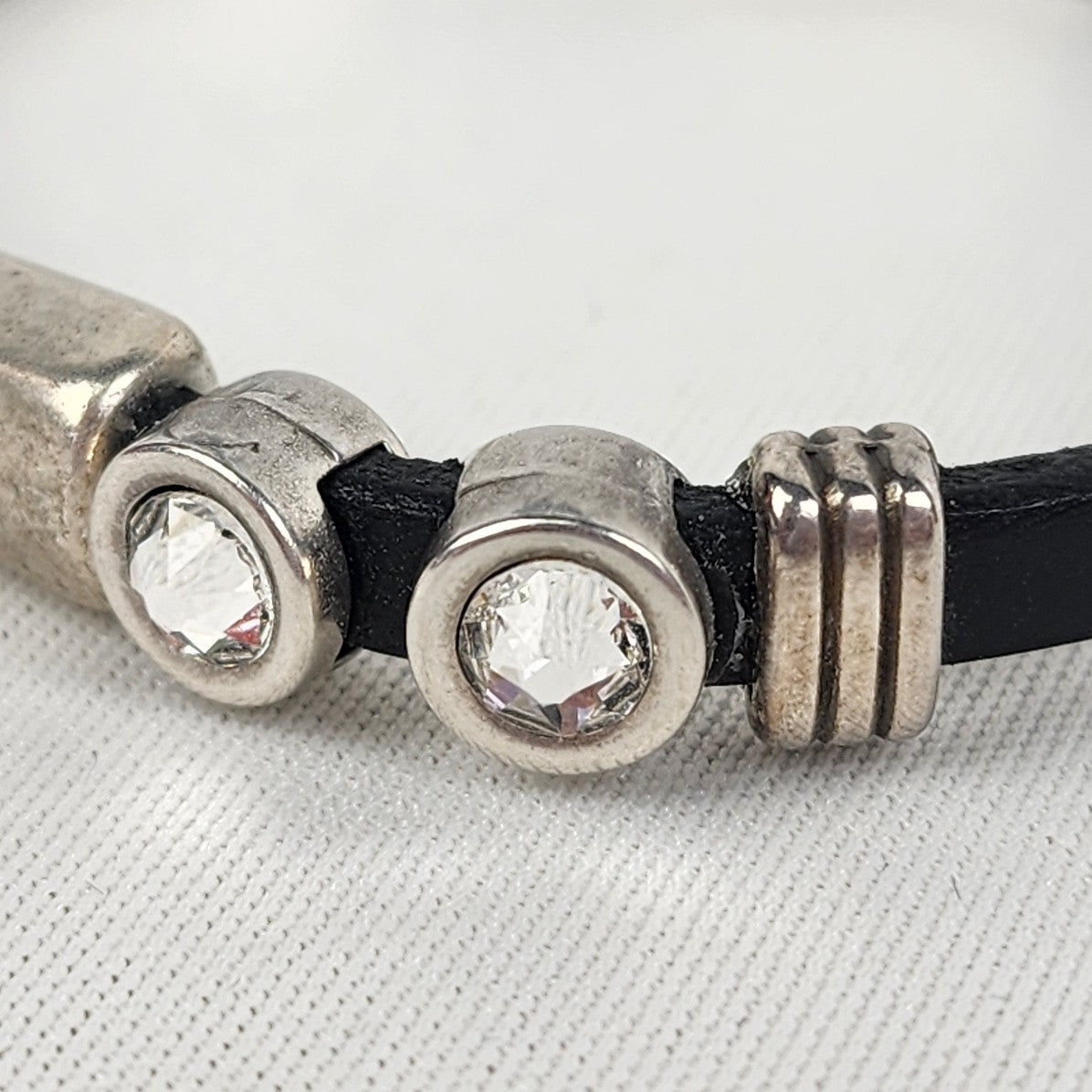 My Wristy Business Sterling Silver & Black Magnetic Cuff Bracelet