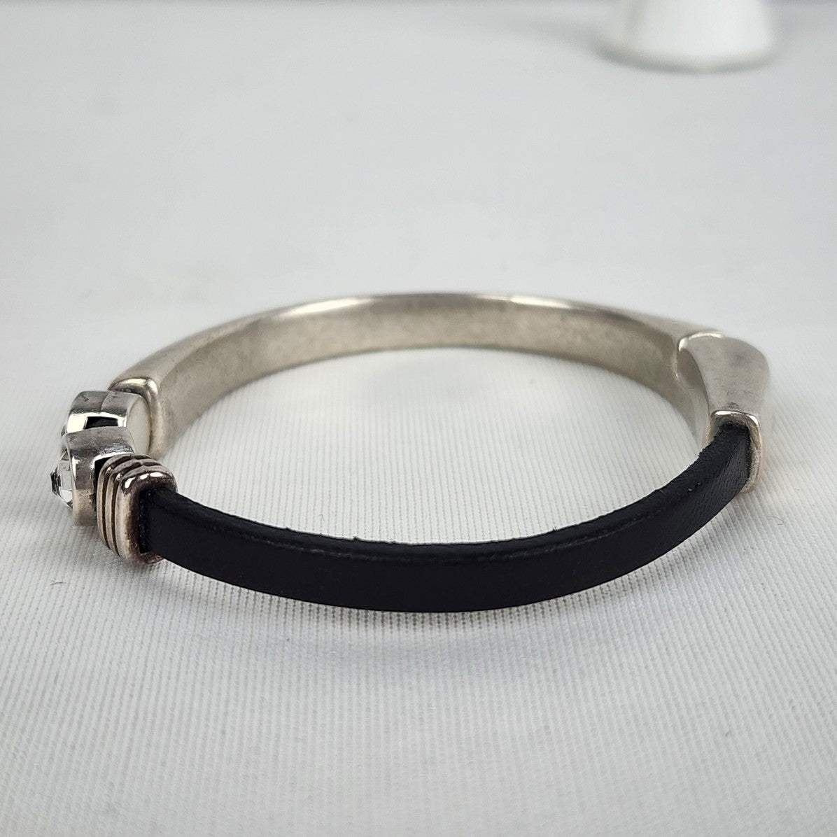 My Wristy Business Sterling Silver & Black Magnetic Cuff Bracelet